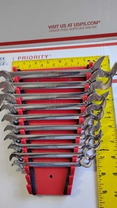 Snap on Tools VS Series -10 Piece SAE 4 Way Angle Head Wrench Set AIRCRAFT USA - Picture 1 of 11