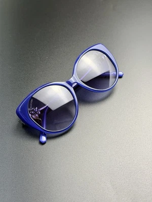 Gafas de sol Swarovski SK279 ojo de gato azul marco 54-17-145 brillante 90 W * Foto 1 de 4