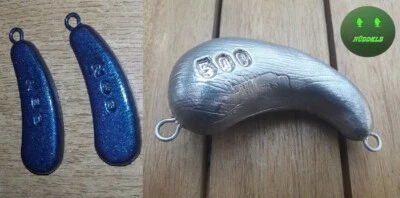 Norwegenblei Lack 200 300 400 475 500 600 800 g 1- 2 Ösen Schleppblei Nierenblei - Bild 1 von 4