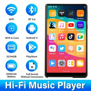 Reproductor MP4 MP3 5 pulgadas WiFi Android Bluetooth 5.0 pantalla táctil completa música HiFi - Imagen 1 de 19