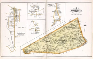 1891 Map of Springfield Township Bucks County Pennsylvania - Picture 1 of 2