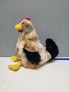 Hug Fun Chicken Hen Rooster 12" Farm Barn Plush Stuffed Animal Toy Brown - Picture 1 of 4