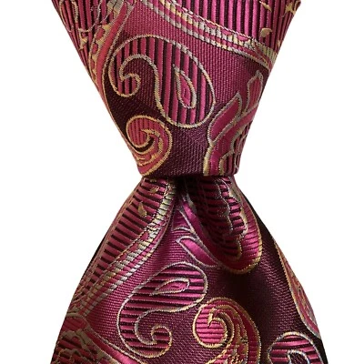 Corbata de diseñador VITTORIO VICO de poliéster XL rosa/azul/amarillo para hombre usada en excelente estado Foto 1 de 3