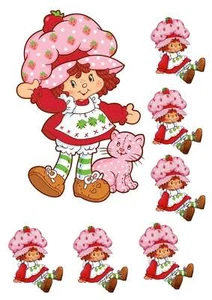 Strawberry Shortcake edible cake topper, 80's edible image. Cake topper PRE-CUT - Picture 1 of 1