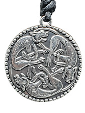 Triple Katze Halskette Anhänger Keltische Book of Kells 