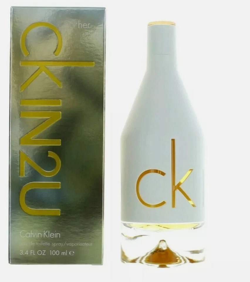 CKIN2U by Calvin Klein Eau De Toilette spray feminino 3,4 oz (danos na caixa) - Imagem 1 de 3