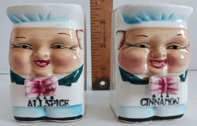 2 tarros de especias vintage de inspiración asiática con pajarita ENVÍO GRATUITO Foto 1 de 4