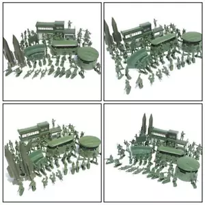 56pcs/Set Military Model Playset Toy Soldier Army Men L4N5 D1P0 5cm Figure Y6X4 - Picture 1 of 9