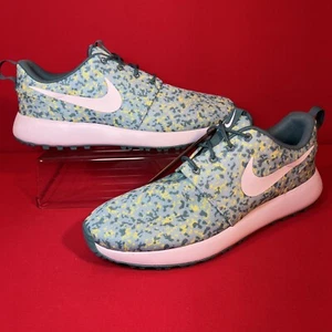 SZ-10.5 Men's  Nike Roshe G Spikeless Golf Shoes Teal Green Camo FD2599-400 - Picture 1 of 7