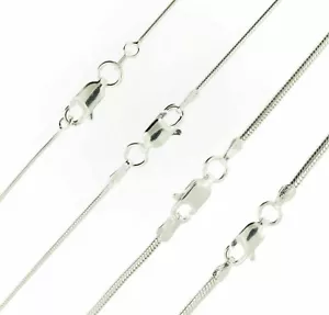Sterlingsilber 0,925 ~ 0,6 mm - 2 mm ~ italienische Schlangenkette Halskette 16 Zoll - 30 Zoll - Bild 1 von 1