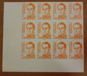 Venezuela: Service Emision value of 1B in block of 12 imperf. proof, mint VZ2809 - Picture 1 of 2