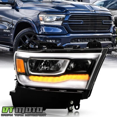 For 2019-2023 Dodge RAM 1500 Chrome FULL LED w/DRL Reflector Headlight Passegner - Image 1 of 4