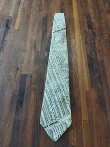 Josh Bach Silk Tie Stock Market Exhange Ticker Sales Vintage Preppy Office - Picture 1 of 8