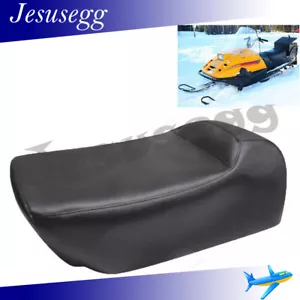 Black Synthetic Leather Seat Cover Fit for 1991-2005 Ski-Doo Tundra I Tundra II - Picture 1 of 8