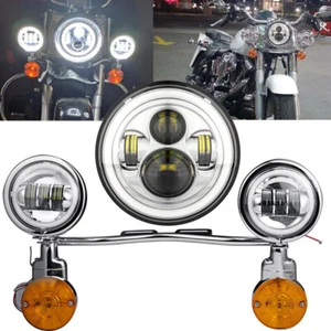 7" LED Headlight & 4.5" Fog Passing Lights For For Yamaha Royal Star Venture - Picture 1 of 12