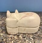 Hippopotamus Hand Carved Stone Trinket Box
