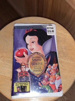 Sealed Snow White VHS Disney Seven Dwarfs - Image 1 of 4