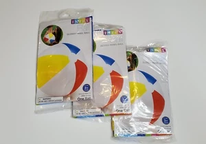 Intex 20" Inflatable Beach Ball Glossy Sealed Lot of 3 - Picture 1 of 4