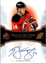 2007-08 SP Authentic Sign of the Times Brian Gionta Auto New Jersey Devils