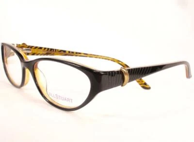 Marco de gafas de plástico Jill Stuart 314 negro ámbar para damas y mujeres 51-15-135 Foto 1 de 3