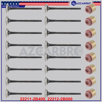 Válvulas de admisión y escape de 1,6 L + sellos de vapor para KIA RIO 2012-2018 SOUL 2010-2018 Foto 1 de 4