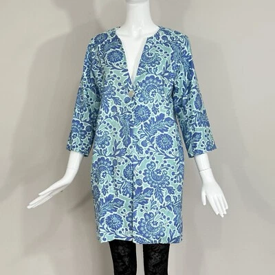 Sigrid Olsen Signature Island Floral Print Topper Jacket Size XS Linen Blend EUC - Image 1 of 4