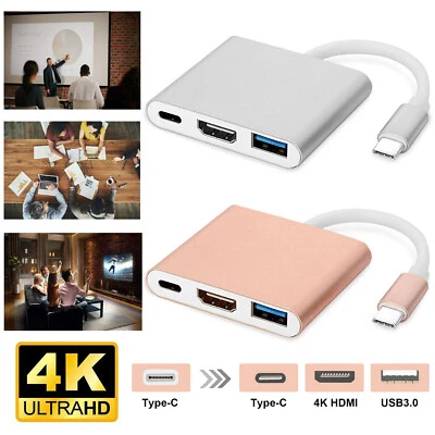 For Samsung S9/S8 Plus Note9 Note8 Phone to HDMI Mirror Type-C Cable ConverterFo - Image 1 of 4