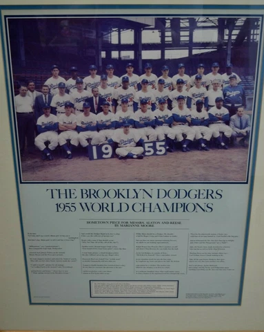 BROOKLYN DODGERS 1955 World Series Champions Commemorative 24 X 18  POSTER Cover