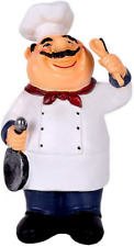 American Holding Spoon Resin Chef Figurine Model Cooking Crafts Statue Ornament