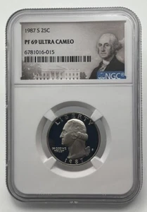 PF69 UCam 1987-S Washington Quarter 25c NGC Brown Lbl - Picture 1 of 2