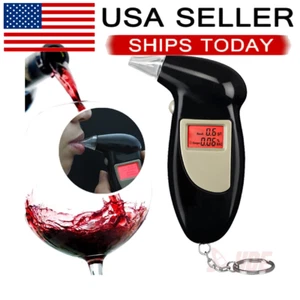 Digital LCD Police Breath Breathalyzer Test Alcohol Tester Analyzer Detector C - Picture 1 of 12