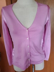 vintage Cardigan col Liz Claiborne Classics 74 % soie V rose petit neuf avec étiquettes 79 $ - Photo 1/11