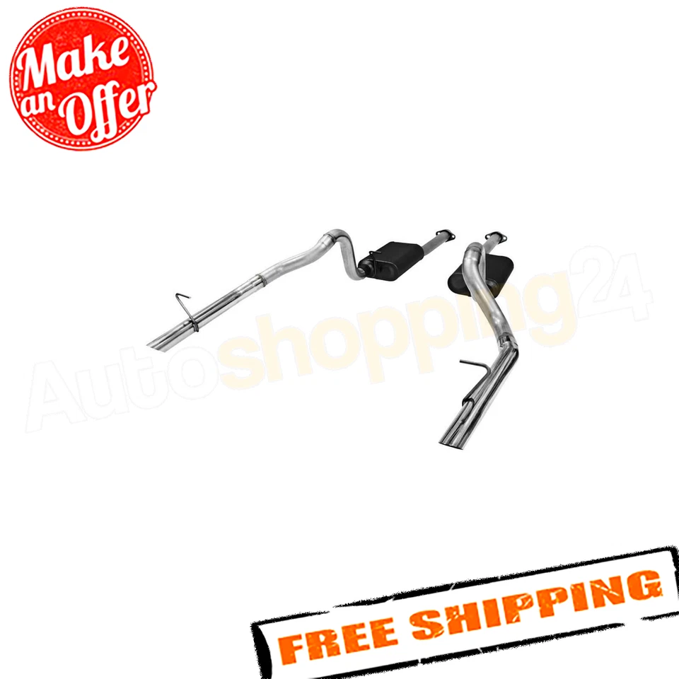 Flowmaster 817213 2.5" Cat Back Exhaust System for 86-93 Ford Mustang LX 5.0L Foto 1 de 4