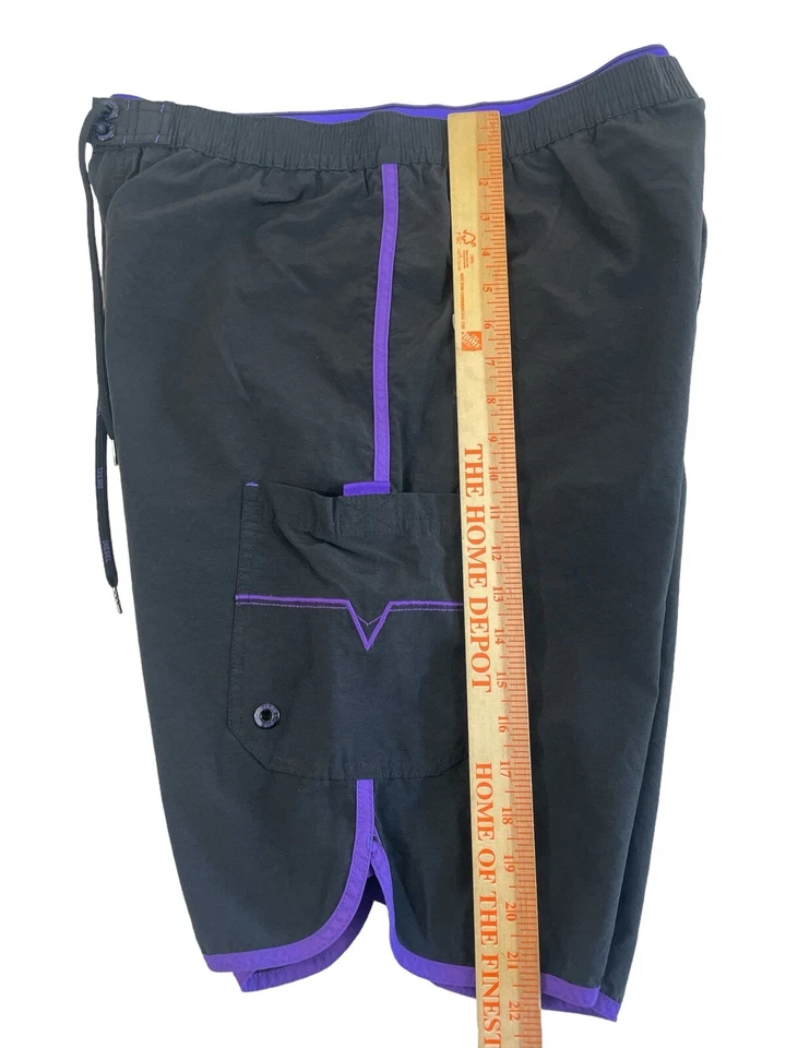 Diesel Beachwear Bañador Hombre Talla XL Forrado Pantalones Cortos Negro/Púrpura Foto 1 de 4