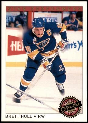 Brett Hull #21 1992-93 O-Pee-Chee Premier Star Performers - Image 1 of 2