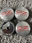 OZ Racing Silver And Red 60mm Centre Caps
