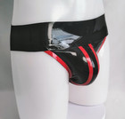 STRETCH - LATEX WIDE BAND JOCK STRAP - RED - FREE DELIVERY