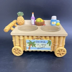 YANKEE CANDLE 2012 Tiki Carrello Bar Doppio Tea Light Portacandele Spiaggia Tropicale - Foto 1 di 7