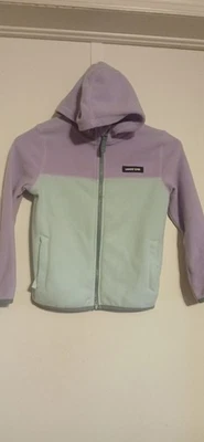 LANE END Jacket  Girls 6 Green PURPLE Fleece Pockets Outdoors - Image 1 of 4