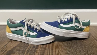 Vans Yacht Club Off The Wall Gamuza AzulVerde AmarilloRojo Zapatos EE. UU. Niños 1.5 Unisex Foto 1 de 4