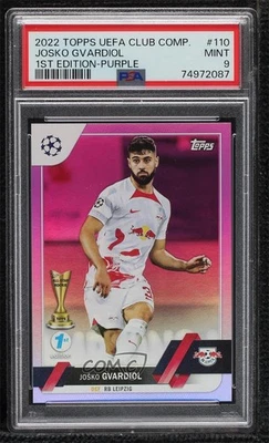 2022-23 UEFA Club Competitions 1st Edition Purple Foil /30 Josko Gvardiol PSA 9 - Image 1 of 2