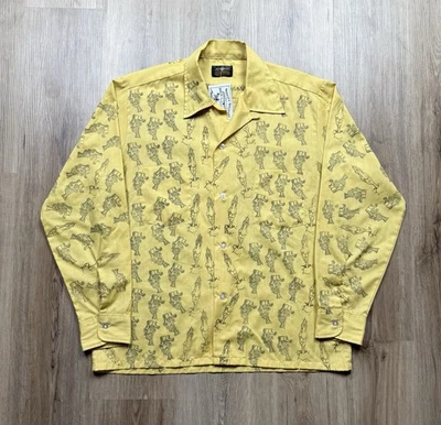 Camisa Towncraft Vintage Años 60 Amarillo Cuello Lazo Para Hombre Mediana Personalizada Rostros Oscuros Foto 1 de 4