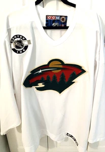 Camiseta de hockey para hombre Minnesota Wild XL CCM Center Ice hecha en Canadá NHL blanca - Imagen 1 de 4