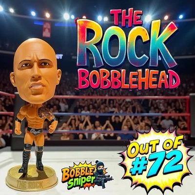Bobblehead DWAYNE JOHNSON "The Rock" Base Dorada WrestleMania WWF WWE #72 Foto 1 de 4