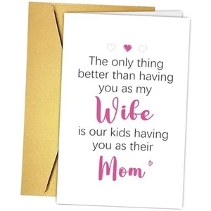Sweet Wife Mother's Day Card, Romantic Mothers Day Card for Wife, Wife - Picture 1 of 8