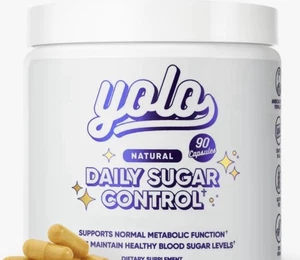 YOLO Daily Sugar Control Supplement 90 Capsules Maintain Blood Sugar Levels New - Picture 1 of 5