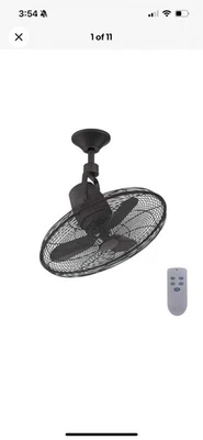 Bentley III 22 in Indoor/Outdoor Natural Iron Oscillating Ceiling Fan w/ Remote - Image 1 of 4