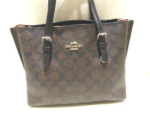Borsa a tracolla Coach C4250 Molly 25 firmata PVC pelle marrone Giappone usata