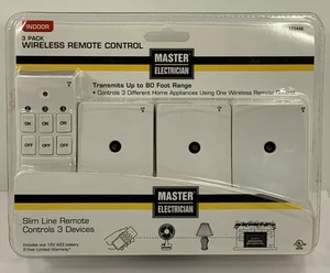 Master Electrician Funkfernbedienung 3er Pack 13 Amp/1625 Watt RC015/TR-011 - Bild 1 von 17