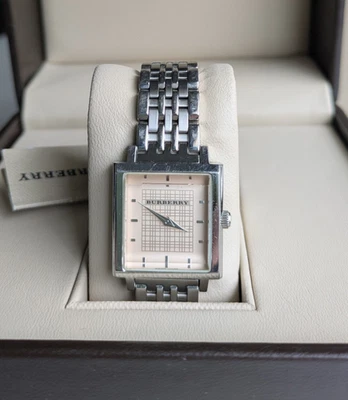Burberry Watch Pink Square Face Stainless Steel Band - Image 1 of 4